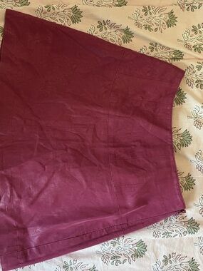 Free People Hot Pink Faux Leather Mini Skirt